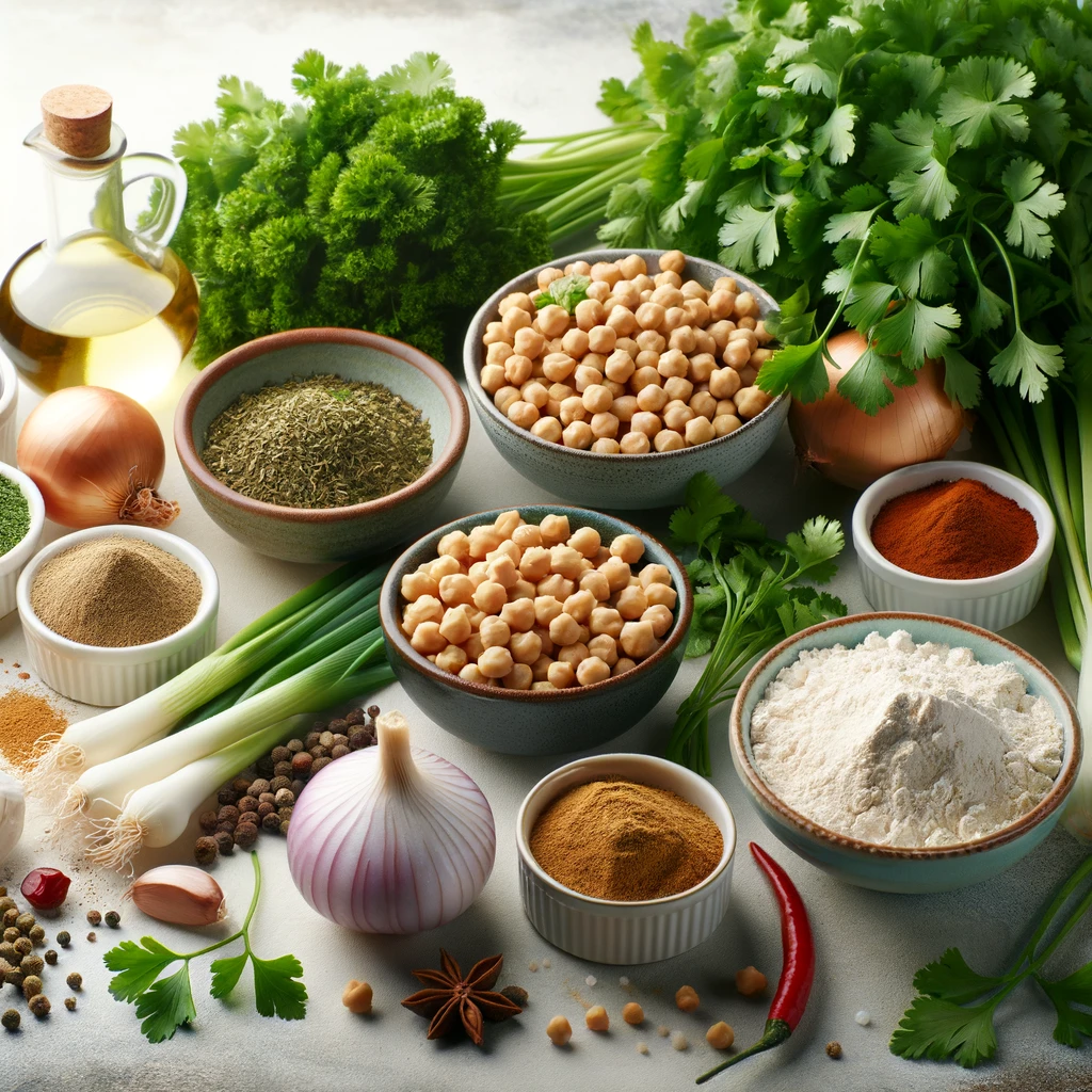 ingredients for Classic Homemade Falafel Recipe