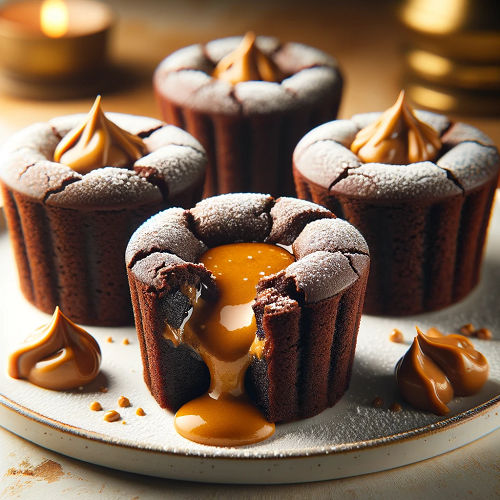 ingredients for Making Peanut Butter Molten Chocolate Cake