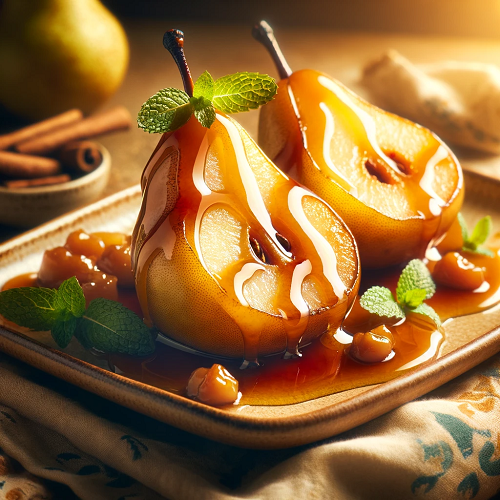 dessert recipe with pears