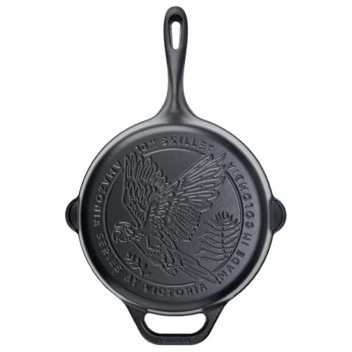Victoria Cookware 10-Inch Amazonia Cast Iron Skillet,...
