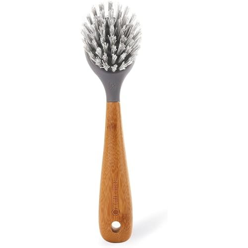 Full Circle Tenacious C Cast Iron Bamboo Dish Brush Scraper