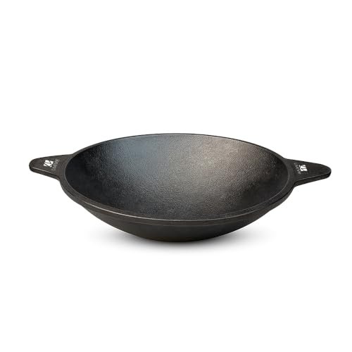 LIVEVIE Cast Iron Appam Pan, 8.5 inch Pre-Seasoned Heavy...