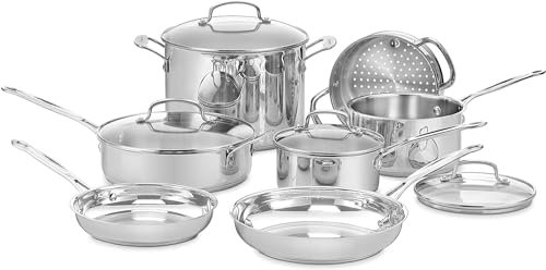 Cuisinart Chef’s Classic 11-Piece Stainless Steel Cookware...