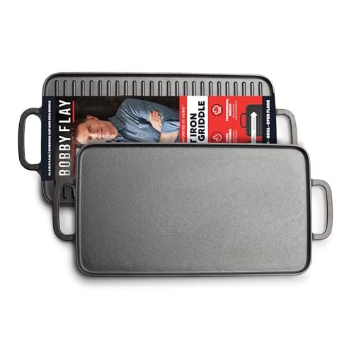 GreenPan x Bobby Flay Cast Iron Pre-Seasoned Double Burner...
