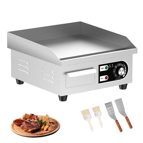 HTTSICHI 14’’ Commercial Electric Griddle - Electric Cast...