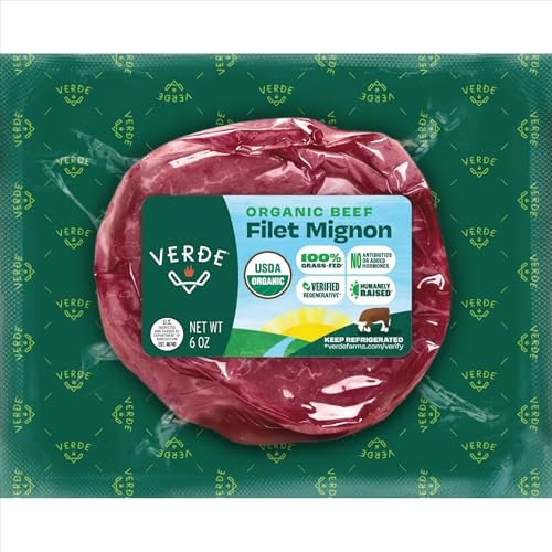 Verde Farms, Beef Filet Mignon Steak, Organic, Grass-Fed,...