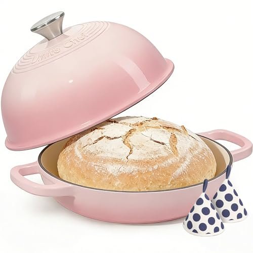 Cast Iron Dutch Oven Pot with Lid, Umite Chef Bread
