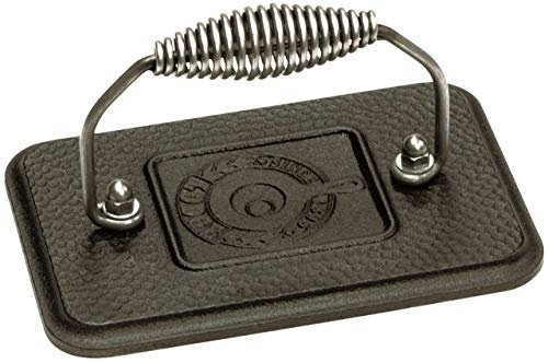 Lodge Pre-Seasoned Cast Iron Grill Press with Cool-Grip...