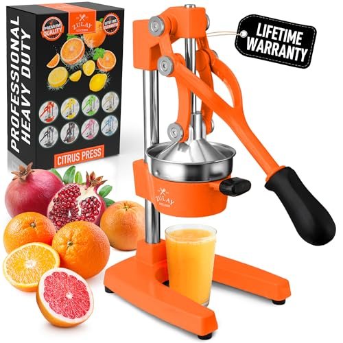 Zulay Kitchen Cast Iron Juicer - Easy-to-Clean Manual...
