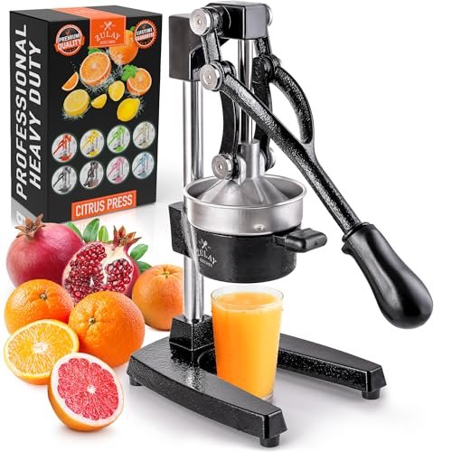 Zulay Kitchen Cast Iron Juicer - Easy-to-Clean Manual...