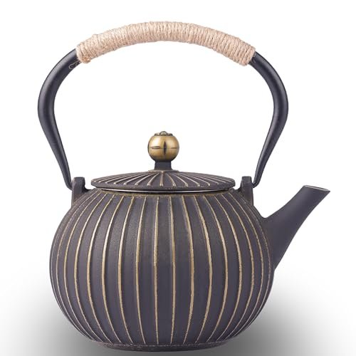 Cast Iron Teapot - Japanese Tetsubin 34oz with Removable...