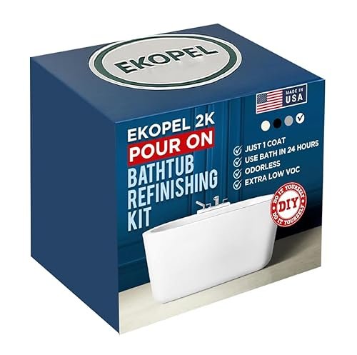 Ekopel 2K Bathtub Refinishing Kit - Pour On White Gloss