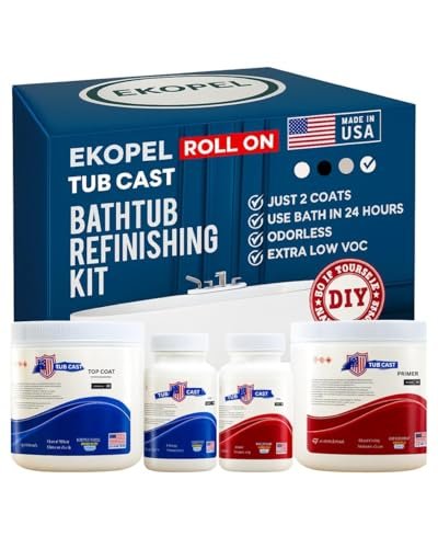 Ekopel Roll On Bathtub Refinishing Kit - Gloss White