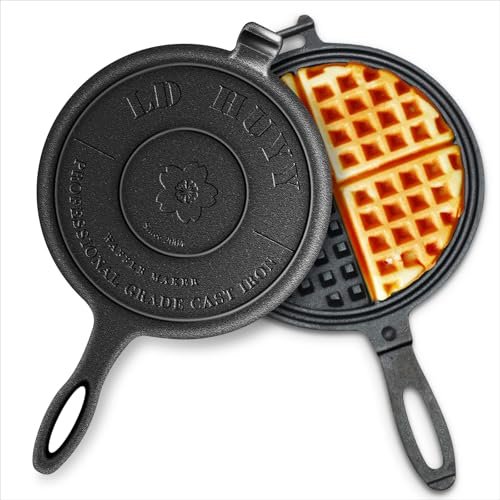 Professional 8-inch Cast Iron Waffle Maker Stove Top