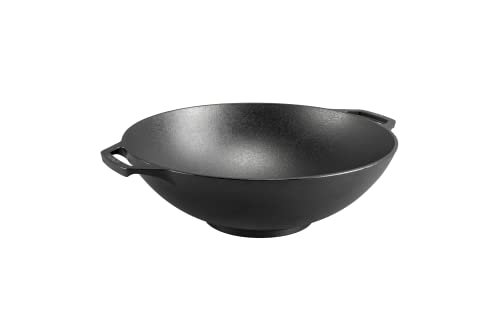Lodge Pre-Seasoned Cast Iron WOK - Dual Assist Handle...