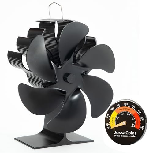 JossaColar Wood Stove Fan Heat Powered Fireplace Fan with...