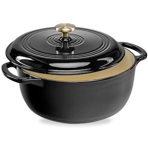 Best Choice Products 6 Quart Enamel Cast-Iron Round Dutch...