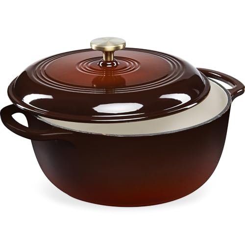 Best Choice Products 6 Quart Enamel Cast-Iron Round Dutch...