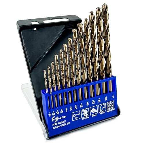 13pcs Cobalt Drill Bits Set, M35 High Speed Steel
