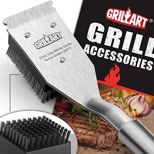 GRILLART Grill Brush and Scraper, Wire BBQ Cleaning Brush