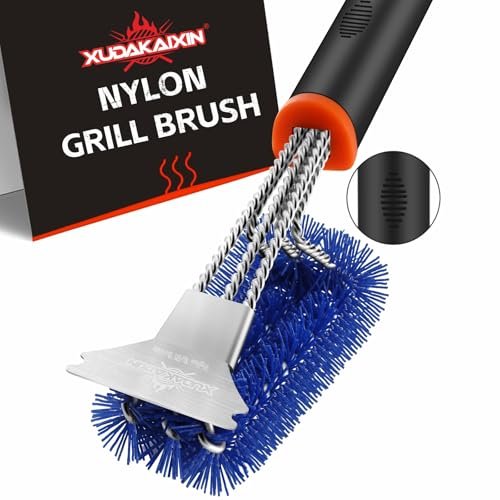 XUDAKAIXIN Grill Brush and Scraper, Safe Nylon Triple...