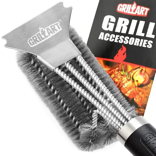 GRILLART Grill Brush and Scraper BBQ Brush, Stainless Steel...
