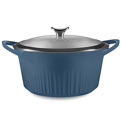 CorningWare QuickHeat 5.5-QT Cast Aluminum Dutch Oven with...