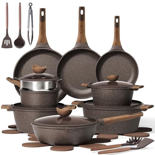 CAROTE 26PCS Pots and Pans Set Non Stick Induction Cookware