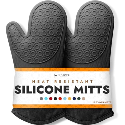 BPA-Free Silicone Oven Mitts Ultra Heat Resistant up to...