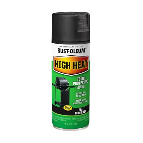 Rust-Oleum 7778830 High Heat Enamel Spray Paint, Bar-B-Que...