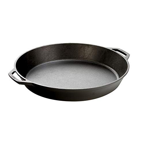 Lodge 17 Inch Pre-Seasoned Cast Iron Skillet with Dual...