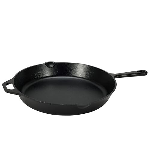 Amazon Basics Pre-Seasoned Cast Iron Skillet, Oven Safe,...