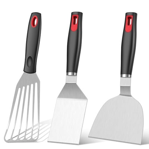KLAQQED Spatula Set Stainless Steel Kitchen Metal Griddle...