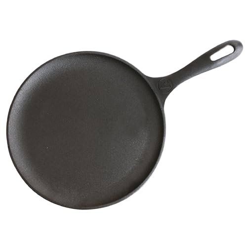 Victoria 10.5-Inch Cast Iron Comal Griddle Pan with Long...