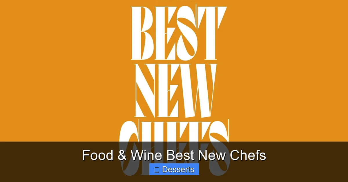 Food & Wine Best New Chefs