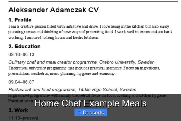 Home Chef Example Meals