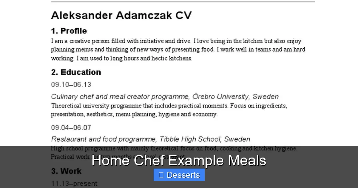 Home Chef Example Meals