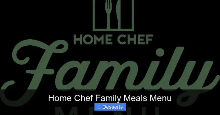 Home Chef Family Meals Menu