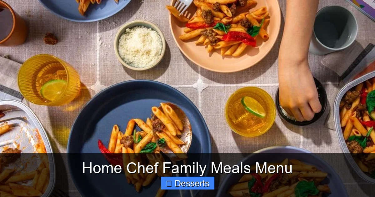 Home Chef Family Meals Menu