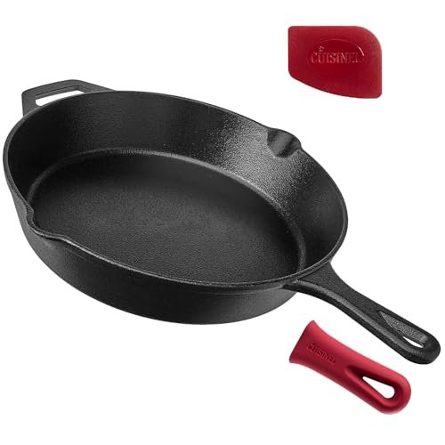Cuisinel 12‑Inch Cast Iron Skillet – Pre‑Seasoned with...