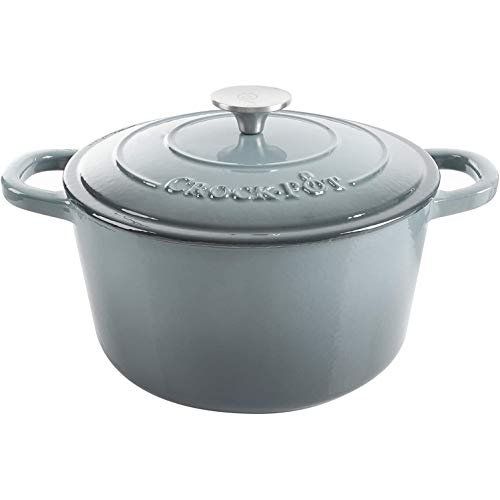 Crock-Pot Artisan 7-Quart Round Enameled Cast Iron Dutch...