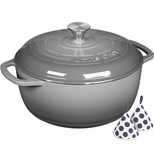 Enameled Cast Iron Dutch Oven - Umite Chef 6QT Pot