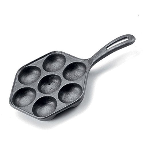 Norpro Cast Iron Stuffed Pancake Pan, Munk/Aebleskiver