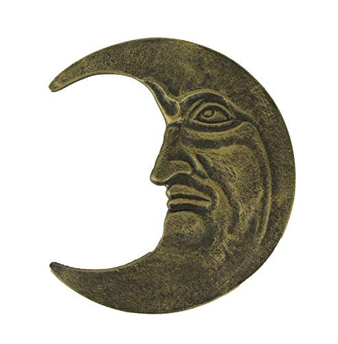 Zeckos Bronze Finish Cast Iron Crescent Man Wall Hanging