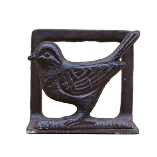 Zestify Exquisite Vintage Cast Iron Napkin Holder with Bird...