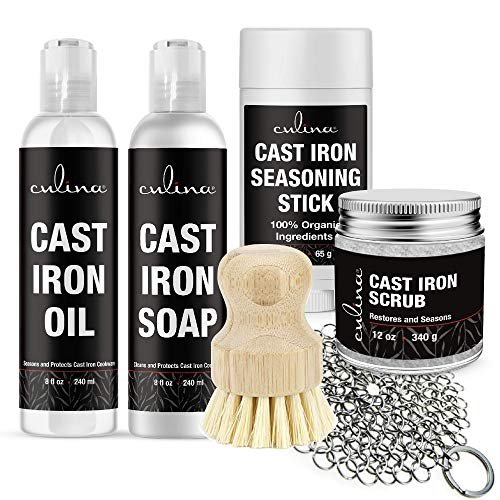 Culina Cast Iron Soap & stick & Conditioning Oil Set