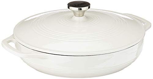 Lodge 3.6 Quart Enameled Cast Iron Round Casserole with Lid