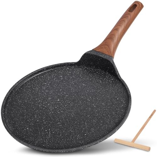 ESLITE LIFE 11 Inch Crepe Pan with Nonstick Granite Coating