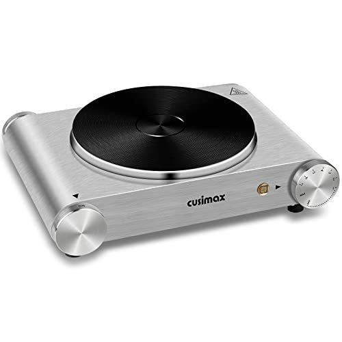 CUSIMAX Electric Hot Plate 1500W Single Burner with...