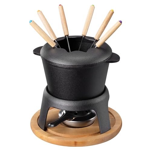 Navaris Cheese Fondue Set for 6 People with Cast Iron